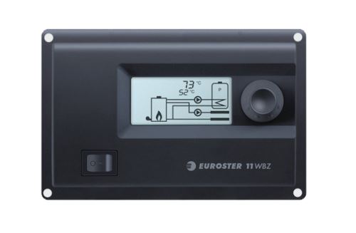 Euroster 11WBZ thermostat for solid fuel boilers with DHW heating