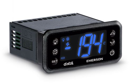 Panelový termostat Dixell XR20CH 5R0C1 s napájením 230V, 20A relé a modrým displejem