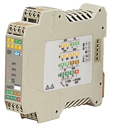 PID regulátor Ascon Tecnologic D1 5050 0000 s kontrolou zátěže