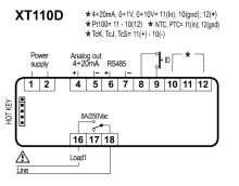 Dixell XT110D 1N0AU controller with current or voltage analog input (1)