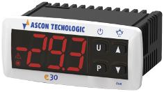 Digital panel thermostat Tecnologic E30 DRVIW-E with a small installation depth of only 34mm