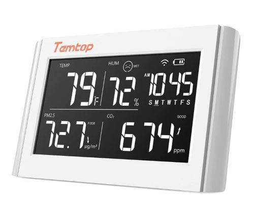 Desktop detector for CO2, PM2.5 temperature and humidity