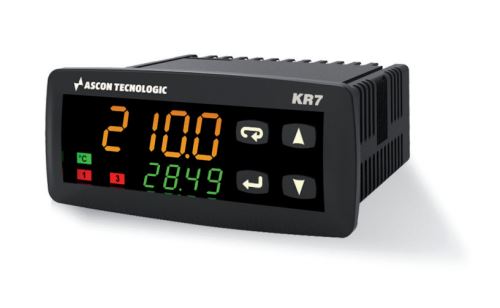 Regulátor teploty a rýchlosti posuvu Ascon Tecnologic KR7P HCSR-D pre pece a chladiace tunely s časovačom a programátorom