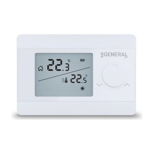 Jednoduchý drôtový termostat General Life HT250S s kolieskom