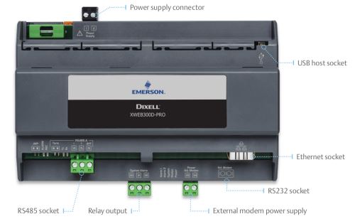 Monitorovací systém Dixell XWEB300D PRO 8D000P pro vzdálenou správu až 18 zařízení