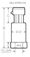 Carel pressure sensor SPKT00G1D0, 0 to 60 bar, female thread (3)