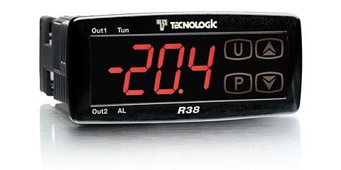 PID controller Tecnologic R38S LTR with touch control and one relay