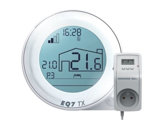 Bezdrôtový termostat Euroster EQ7RXTX s týždenným programovaním a podsvietením