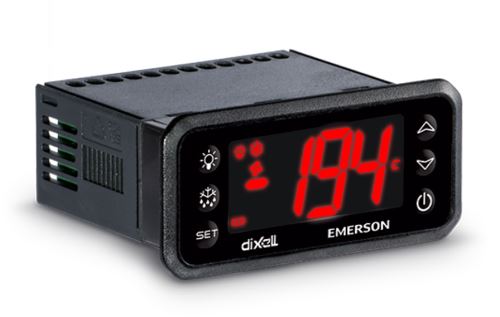 Panelový termostat Dixell XR20CH 5N0H1 s napájením 230V a 20A relé, ikona topení