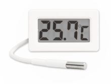 Panelový teploměr Logitron TPM-10,  LCD, -50 až 70°C, včetně sondy, bílý